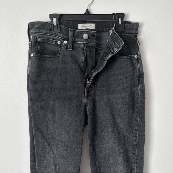 Madewell Perfect Vintage Jeans SIZE 27 Lunar Wash Black High Rise - Picture 4 of 6